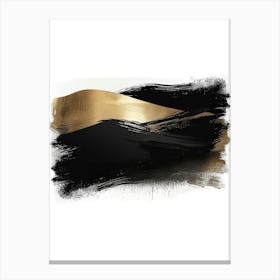 Gold And Black Abstract Painting 23 Canvas Print