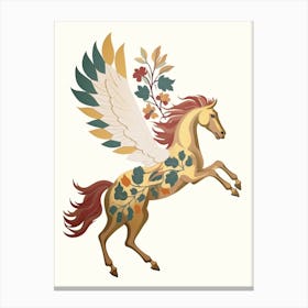 Floral Pegasus 3 Canvas Print