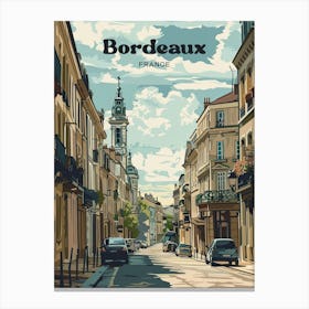 Bordeaux France Gironde Travel Art Illustration Stampe su tela