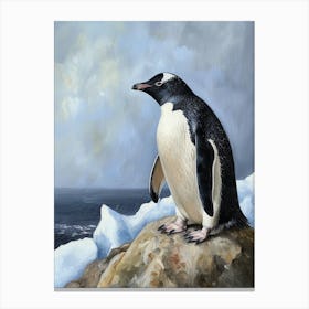 Adlie Penguin Laurie Island Oil Painting 4 Canvas Print