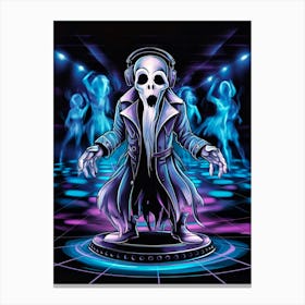 Dj Skeleton Canvas Print