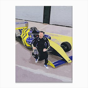 Lionel Messi With F1 Canvas Print