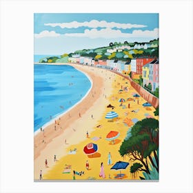 Filey Beach, North Yorkshire, Matisse And Rousseau Style 1 Canvas Print