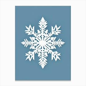 Individual, Snowflakes, Retro Minimal 2 Canvas Print