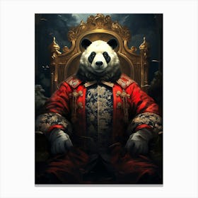 Panda Bear King Canvas Print