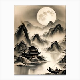 Chinese Landscape Painting Canvas Print