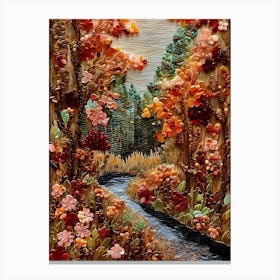 Autumn Stream Abstract Canvas Print