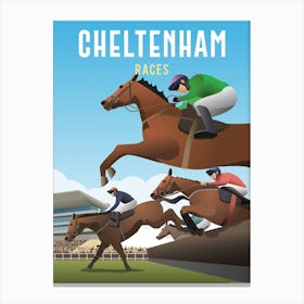 Cheltenham Races Horse Racing Festival Racecourse Canvas Print