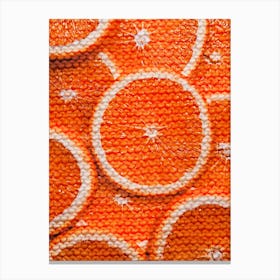 Citrus knits - oranges Canvas Print