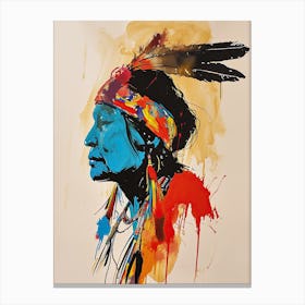 Ojibwe Opulence In Abstract Art ! Native American Art Canvas Print