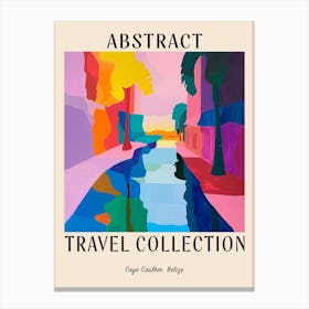 Abstract Travel Collection Poster Caye Caulker Belize 4 Canvas Print