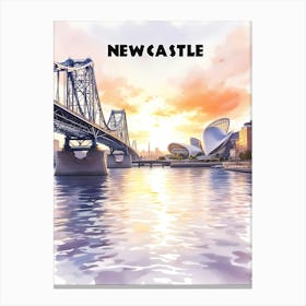 Newcastle Retro Vintage Travel V 01 Canvas Print