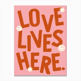 Love Lives Here Canvas Print