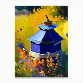 Bee Feeder 1 Painting Canvas Print