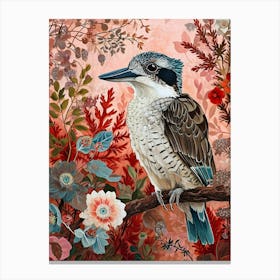 Floral Animal Painting Kookaburra 1 Canvas Print