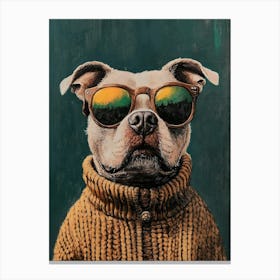 Too Cool Pitbull 3 Canvas Print