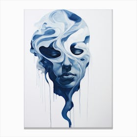 'Blue Head' Canvas Print