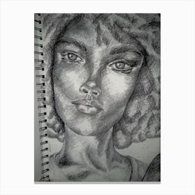Portrait Of A Black Woman APT37 1 Canvas Print