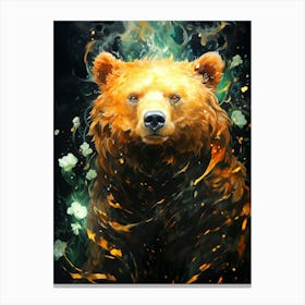 Floral Fantasy Bear Canvas Print