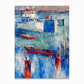 Port Of Ashdod Israel Abstract Block harbour Canvas Print