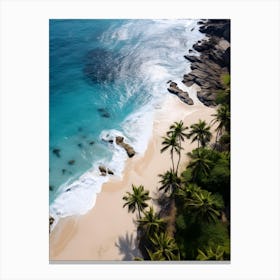 Aerial View Of A Tropical Beach 1 Canvas Print