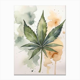 Marijuana Leaf Painting 1 Canvas Print