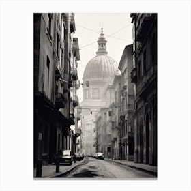 Genoa, Italy, Black And White Photography 4 Canvas Print