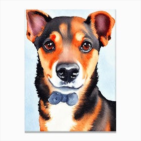 Miniature Pinscher 3 Watercolour dog Canvas Print
