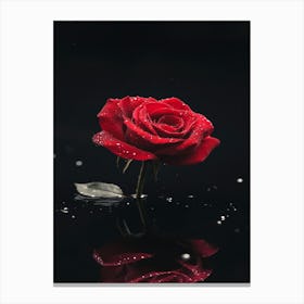 Rose In Water 3 Canvas Print