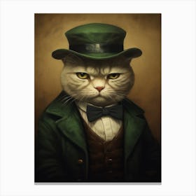 Gangster Cat Scottish Fold 5 Canvas Print
