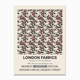 Poster Aster Bloom London Fabrics Floral Pattern 3 Canvas Print