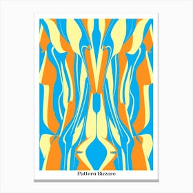 Pattern Bizarre In Bright Blue Canvas Print