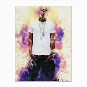 Smudge Of Portrait Jay Z Canvas Print