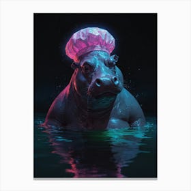 Chef Hippo Canvas Print