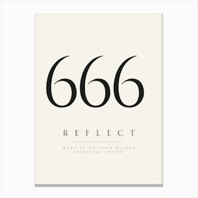 666 Angel Number Print Canvas Print