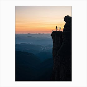 Sunset On The Cliffs Canvas Print