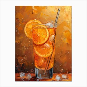 Orange Juice In A Glass 14 Canvas Print