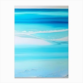 Beach Waterscape Marble Acrylic Painting 1 Canvas Print