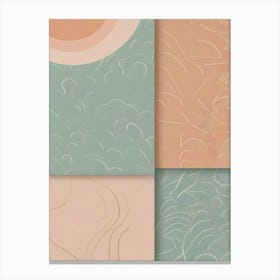 Abstract Pastel Pattern 3 Canvas Print