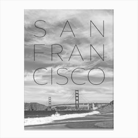 Golden Gate Bridge And Baker Beach Canvas Print