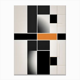 Intersectional Harmony: Digital Minimalist Geometric Abstraction Artwork Canvas Print