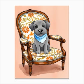 Dog In A Chair Canvas Print