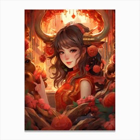 Chinese New Year Traditional Illustration 3 Canvas Print