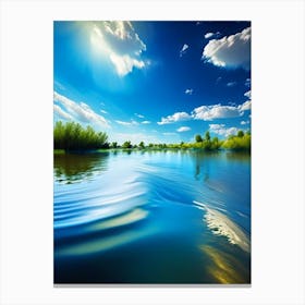 Splash In River Water Waterscape Photography 4 Canvas Print