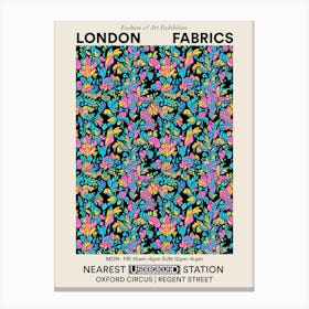 Poster Aster Amaze London Fabrics Floral Pattern 6 Canvas Print