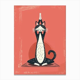 Yoga Cat 2 Canvas Print