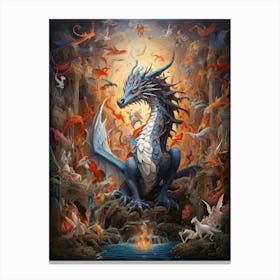 Dragons And Angels Canvas Print