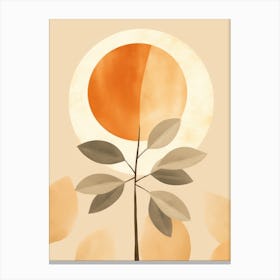 Sun And A Tree Canvas Print