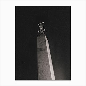 Obelisk (L'obelisco Sallustiano. Situato in piazza della Trinità dei Monti. Altezza: 1391 cm). From Roma Narrative series by Michael Banifatov. Canvas Print