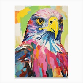 Colourful Bird Painting Hawk 2 Canvas Print